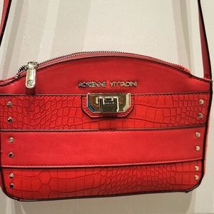 NWT ADRIENNE VITTADINI Veneto Croco crossbody purse